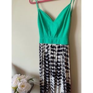 {NWOT} Hi-Lo Teal Boho Backless Dress • Medium